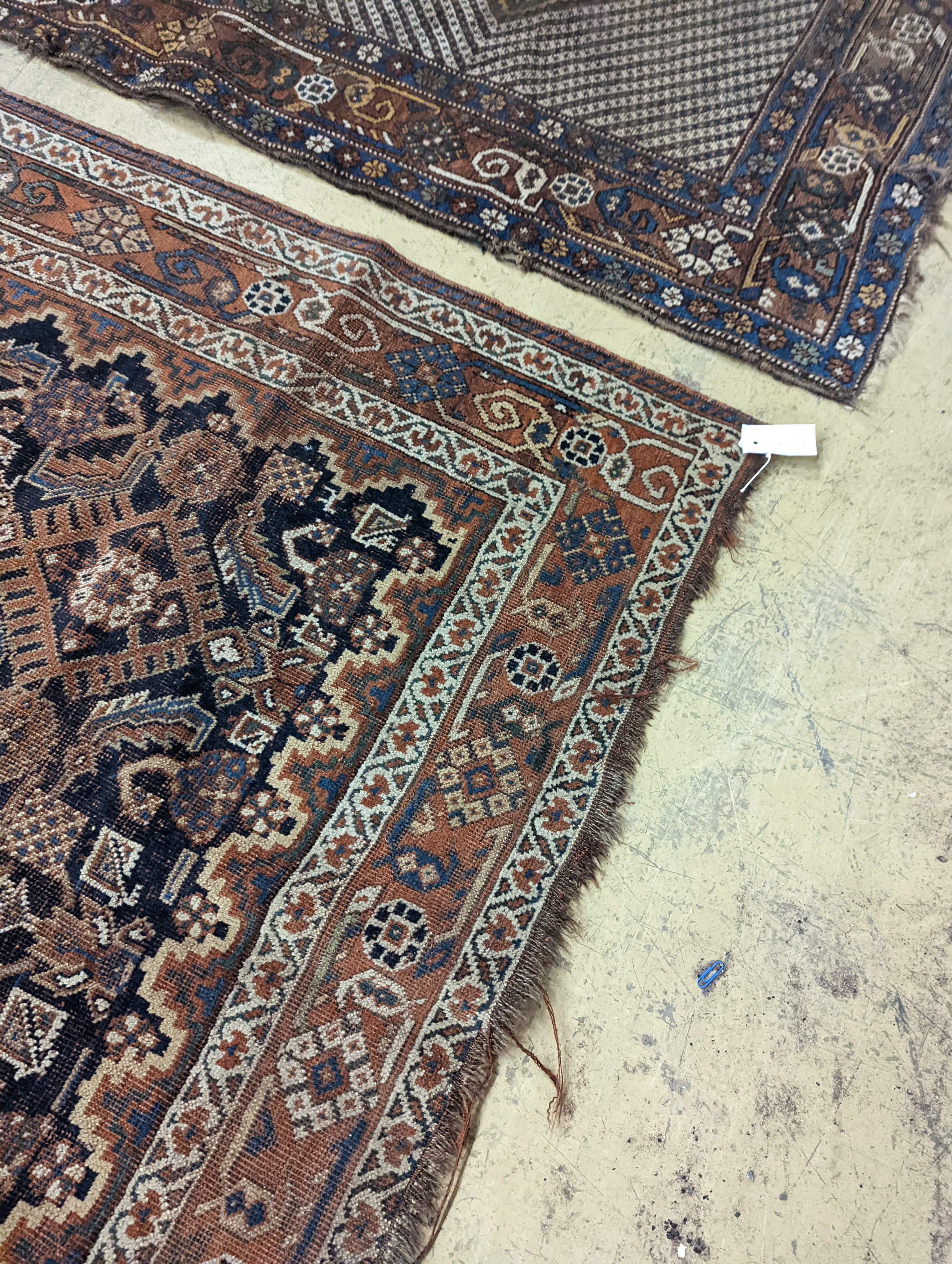 Two antique Caucasian rugs, larger 200 x 135cm